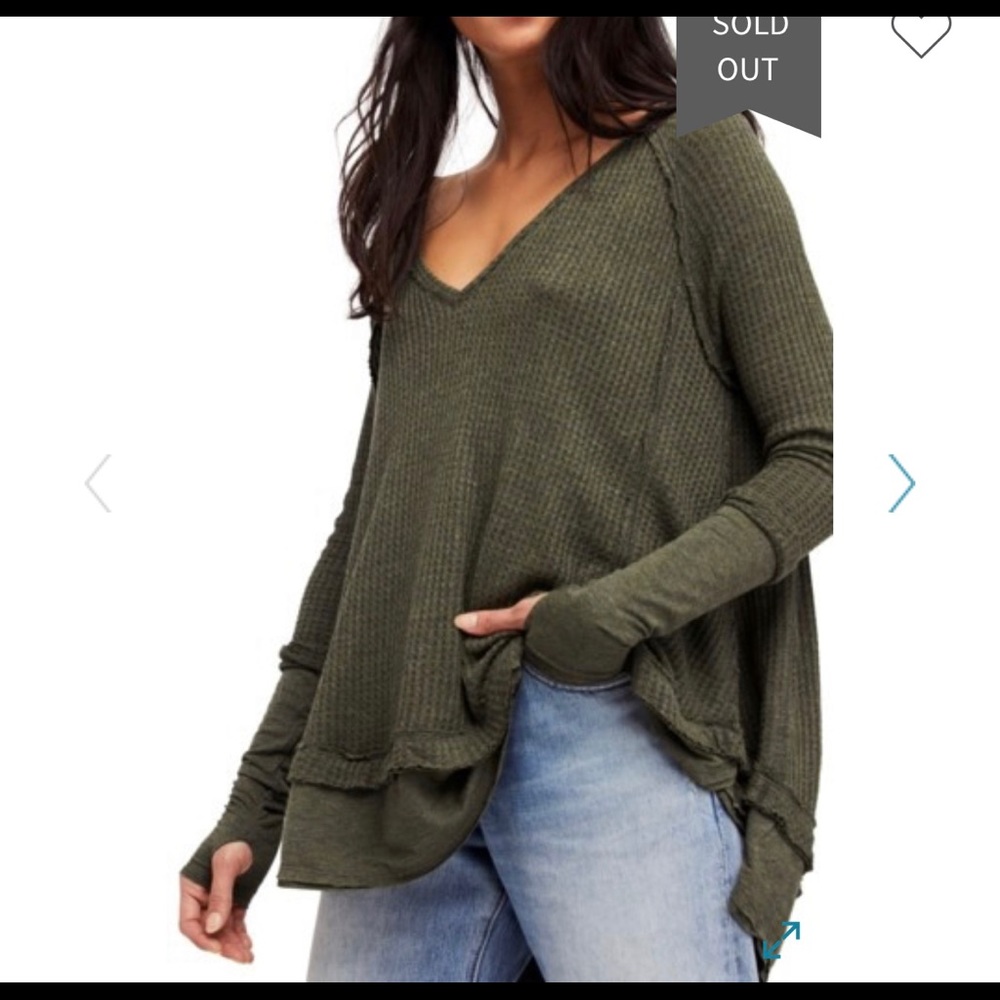Free people Laguna thermal - green XS